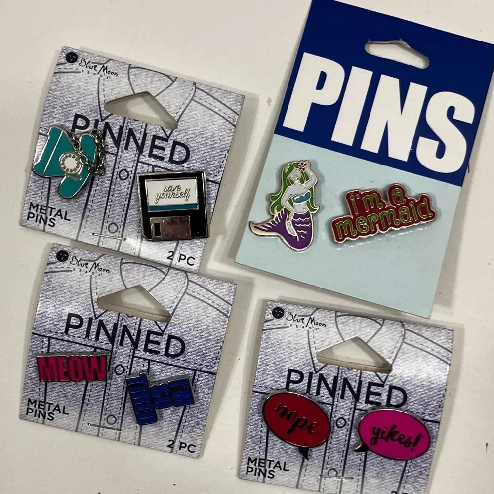 Assorted Fun Enamel Pins Set
